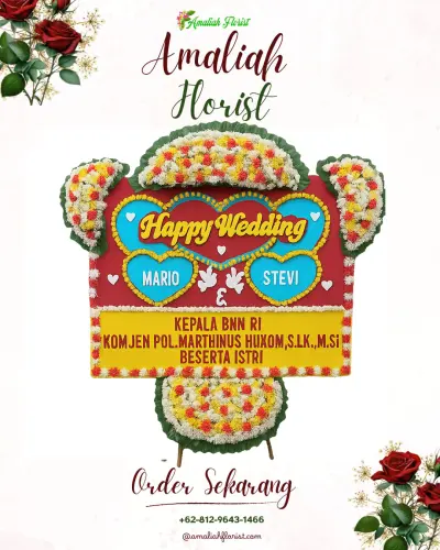 Karangan Papan Bunga Pernikahan di Lemah Duhur